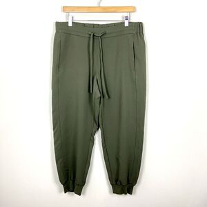 Prologue Jogger Pants Women's Large Olive Green Drawstring Pull On Athleisure